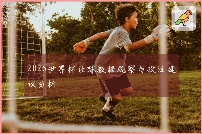 2026世界杯让球数据观察与投注建议分析